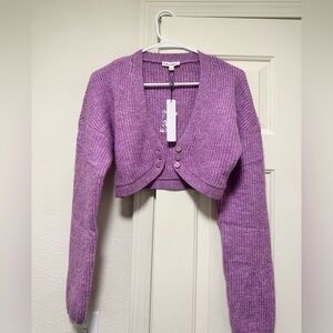 For Love And Lemons Purple Crop Top